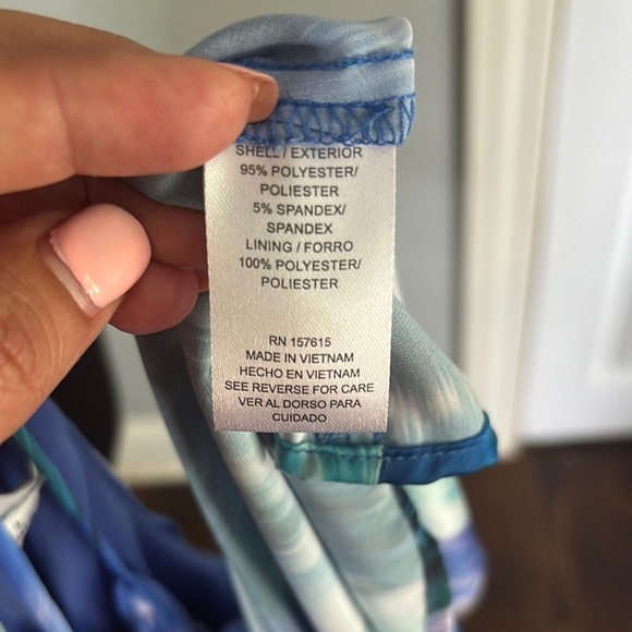 Chetta B Blue and Green Dress - Picture 4 of 6